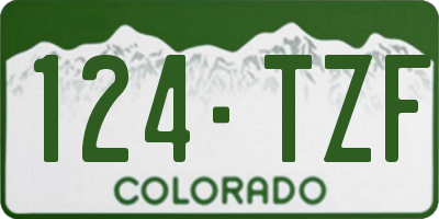 CO license plate 124TZF