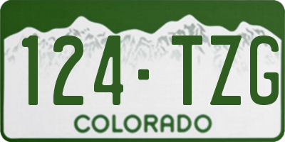 CO license plate 124TZG