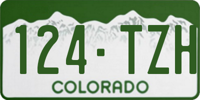 CO license plate 124TZH