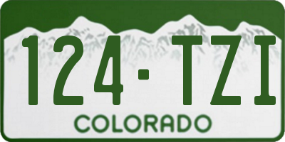 CO license plate 124TZI