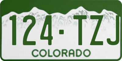 CO license plate 124TZJ