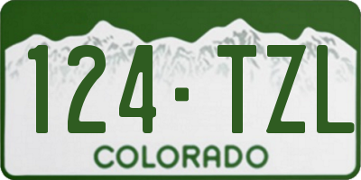 CO license plate 124TZL