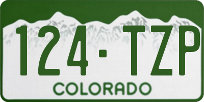 CO license plate 124TZP