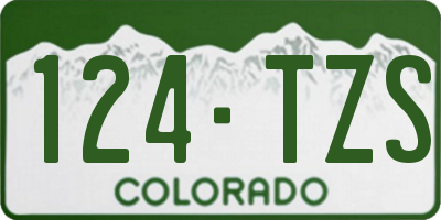 CO license plate 124TZS