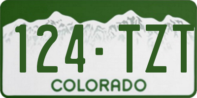 CO license plate 124TZT