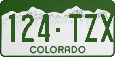 CO license plate 124TZX