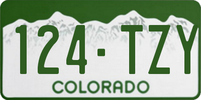 CO license plate 124TZY