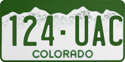 CO license plate 124UAC