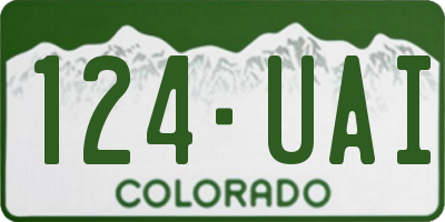 CO license plate 124UAI