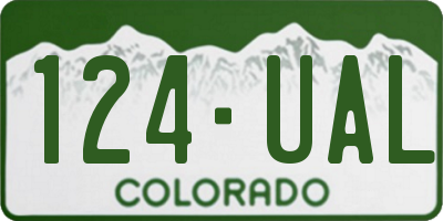CO license plate 124UAL