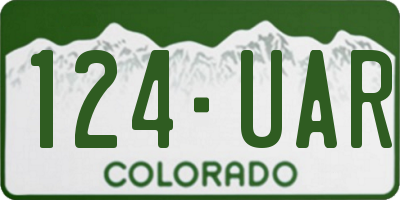 CO license plate 124UAR