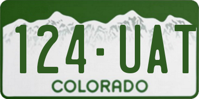 CO license plate 124UAT