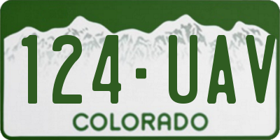 CO license plate 124UAV