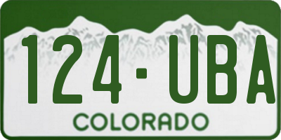 CO license plate 124UBA