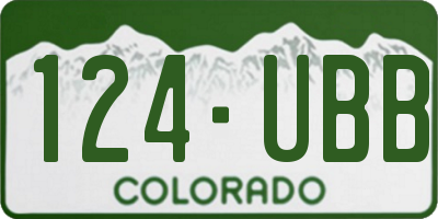 CO license plate 124UBB