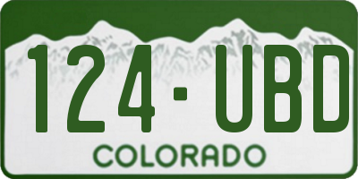 CO license plate 124UBD