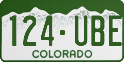CO license plate 124UBE