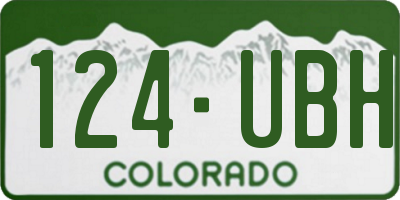 CO license plate 124UBH