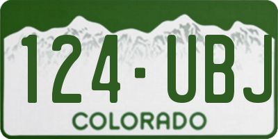 CO license plate 124UBJ