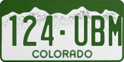 CO license plate 124UBM