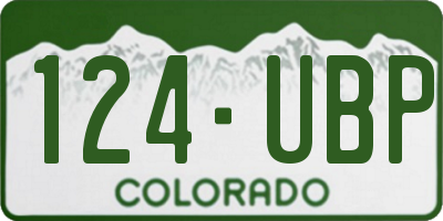 CO license plate 124UBP
