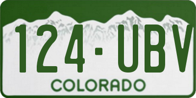 CO license plate 124UBV