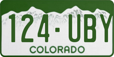 CO license plate 124UBY