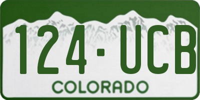 CO license plate 124UCB