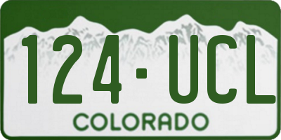 CO license plate 124UCL