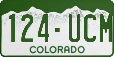 CO license plate 124UCM