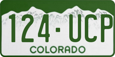 CO license plate 124UCP