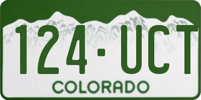 CO license plate 124UCT