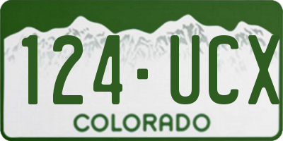 CO license plate 124UCX