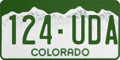 CO license plate 124UDA