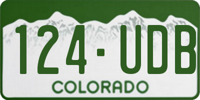 CO license plate 124UDB