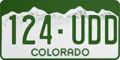 CO license plate 124UDD