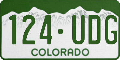 CO license plate 124UDG
