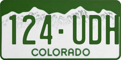CO license plate 124UDH
