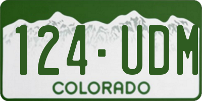 CO license plate 124UDM