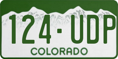 CO license plate 124UDP