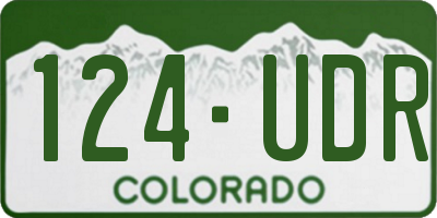CO license plate 124UDR
