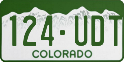 CO license plate 124UDT
