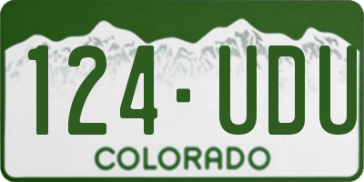 CO license plate 124UDU