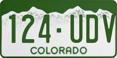 CO license plate 124UDV