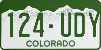 CO license plate 124UDY