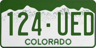 CO license plate 124UED