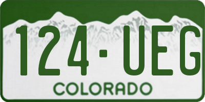 CO license plate 124UEG