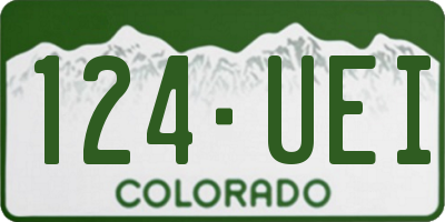 CO license plate 124UEI