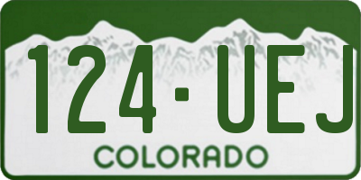 CO license plate 124UEJ