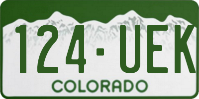 CO license plate 124UEK